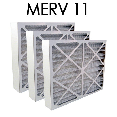 25x29x4 MERV 11 Pleated Air Filter 3PK - 24.375x28.375x3.625 - Actual Size