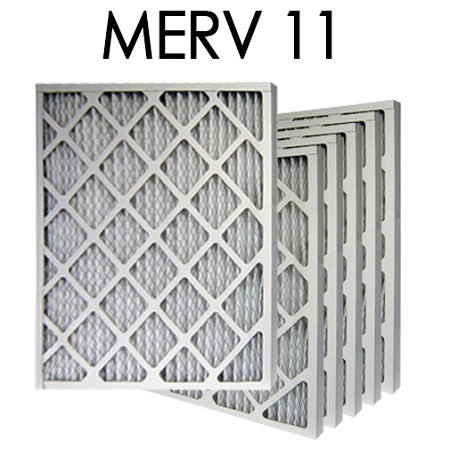 12x25x2 MERV 11 Pleated Air Filter 6PK - 11.5x24.5x1.75 - Actual Size