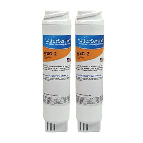 Watersentinel WSG-1 Filtro Acqua Frigorifero (Confezione 2 Pezzi) - Ricambio Compatibile GE MWF, Riduce Cloro E Impurità
