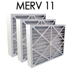 12x24x4 MERV 11 Pleated Air Filter 3PK - 11.375x23.375x3.625 - Actual Size