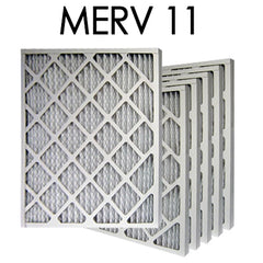 18x30x1 MERV 11 Pleated Air Filter 6PK - 17.5x29.5x.75 - Actual Size