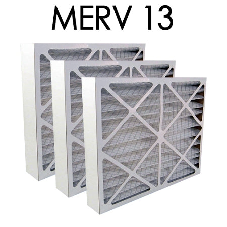 24x24x4 MERV 13 Pleated Air Filter 3PK - 23.375x23.375x3.625 - Actual Size