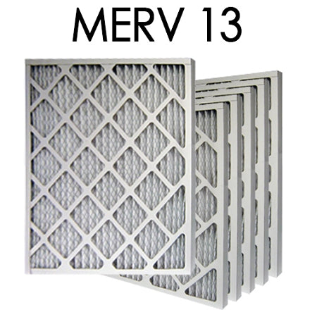 18x30x1 MERV 13 Pleated Air Filter 6PK - 17.5x29.5x.75 - Actual Size