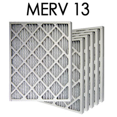18x20x1 MERV 13 Pleated Air Filter 6PK - 17.5x19.5x.75 - Actual Size