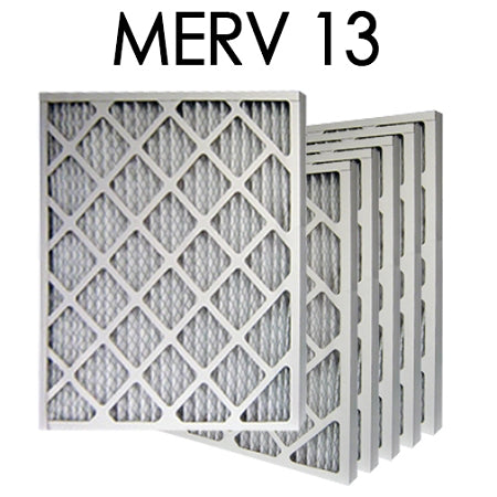 18x25x1 MERV 13 Pleated Air Filter 6PK - 17.5x24.5x.75 - Actual Size