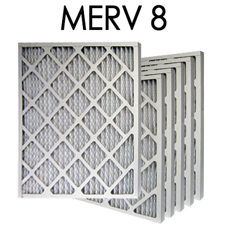 20x25x1 MERV 8 Pleated Air Filter 6PK - 19.5x24.5x.75 - Actual Size