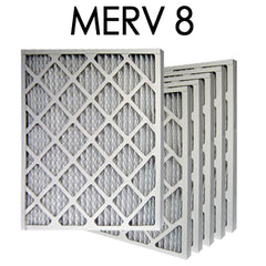12x20x1 MERV 8 Pleated Air Filter 6PK - 11.5x19.5x.75 - Actual Size