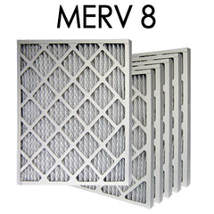 20x20x1 MERV 8 Pleated Air Filter 6PK - 19.5x19.5x.75 - Actual Size