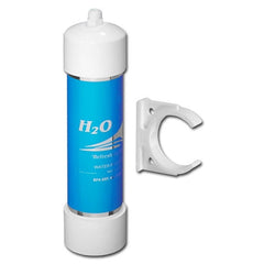 H2O International RC Inline GAC/KDF Icemaker Filter with Quick Connect 1/4 inch Fitting and clip
